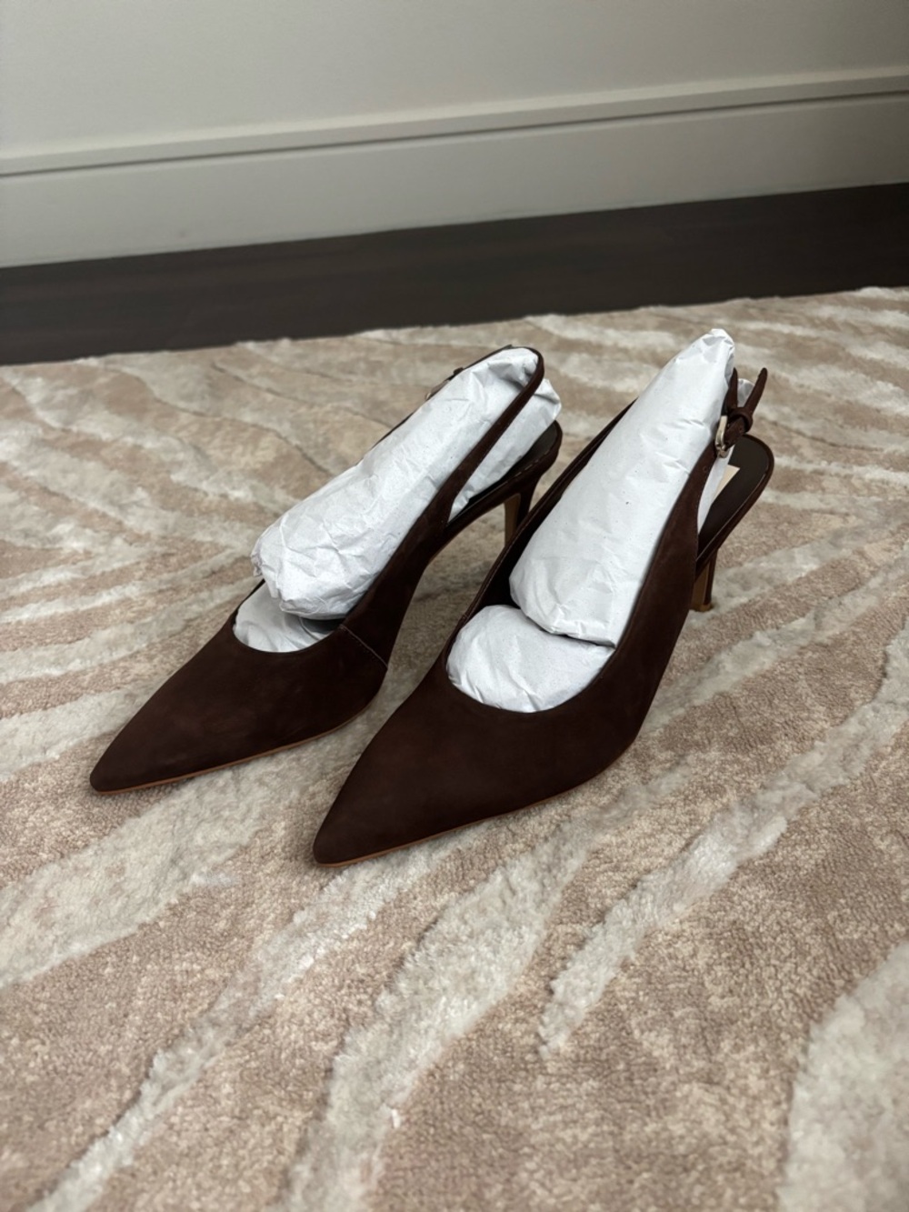 BRAND NEW Dolce Vita Dark Brown Pointed Toe Slingback Heels